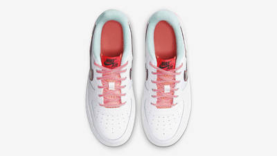 Nike Air Force 1 07 LV8 GS White Flash Crimson Atomic Pink