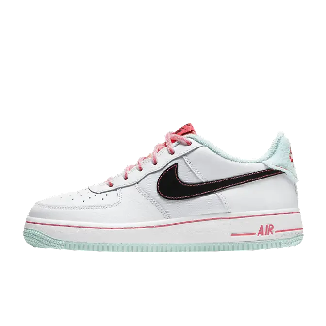 Nike Air Force 1 07 LV8 GS 'White / Atomic Pink' Shoes - Size 6Y