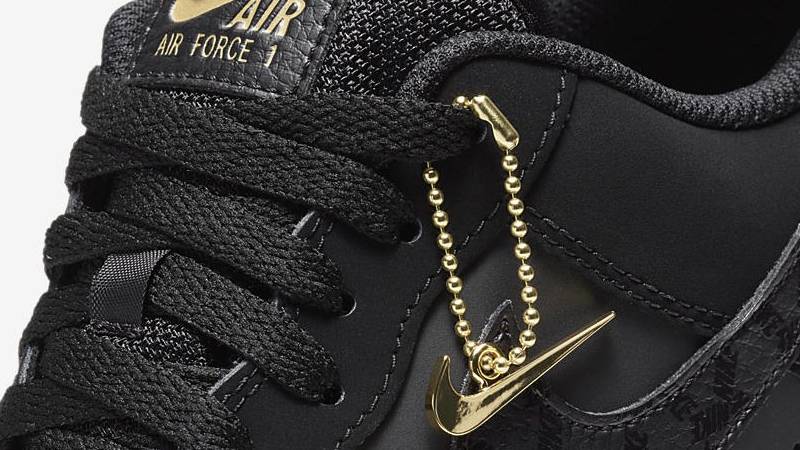 black and metallic gold air force 1