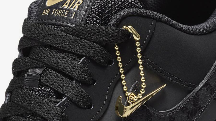 Nike Air Force 1 Black Metallic Gold 