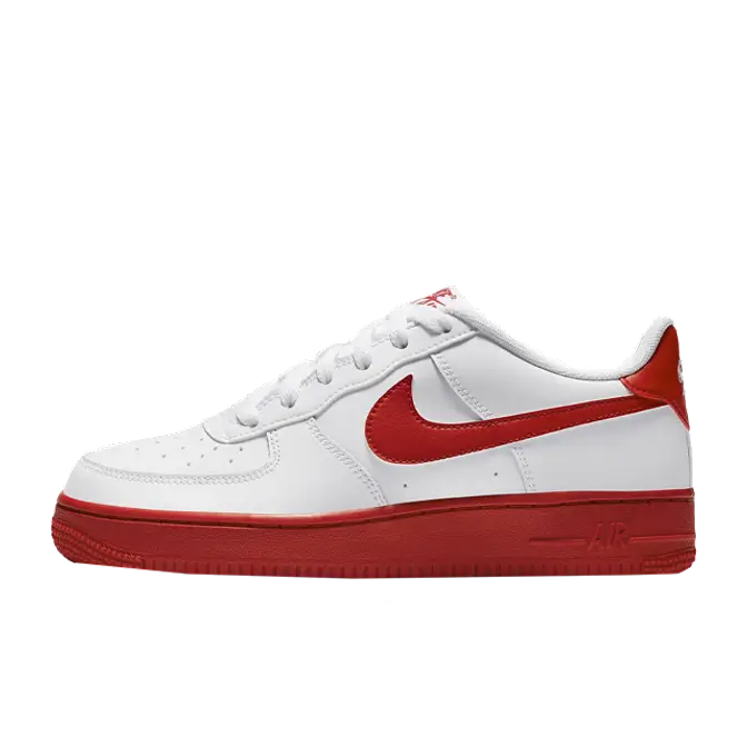 Nike Air Force 1 GS 'White Red Sole