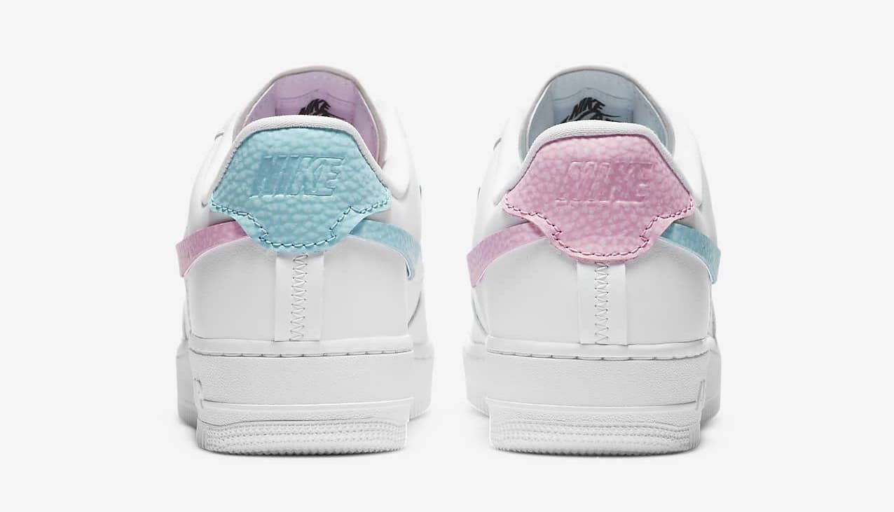 Nike Air Force 1 LXX White Pink Rise Bleached Aqua.