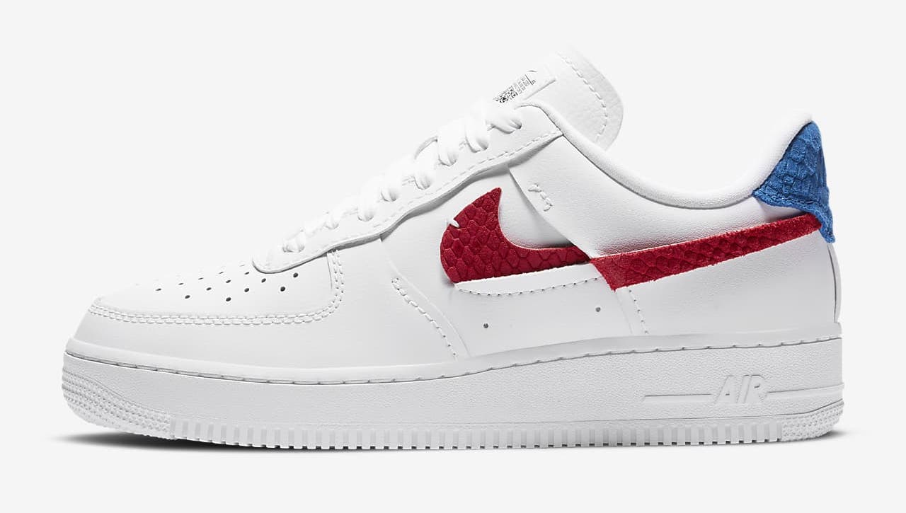 Nike Air Force 1 LXX White:University Red:Game Royal.