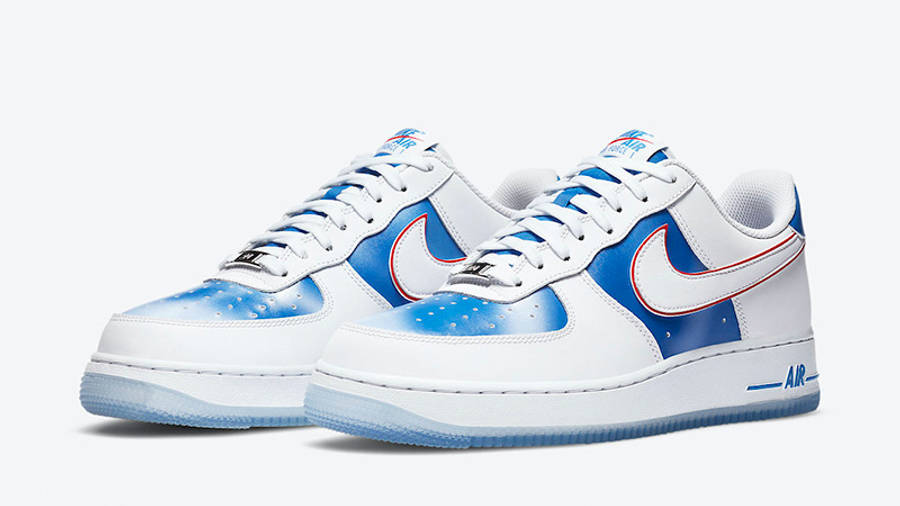 nike air force one red white blue