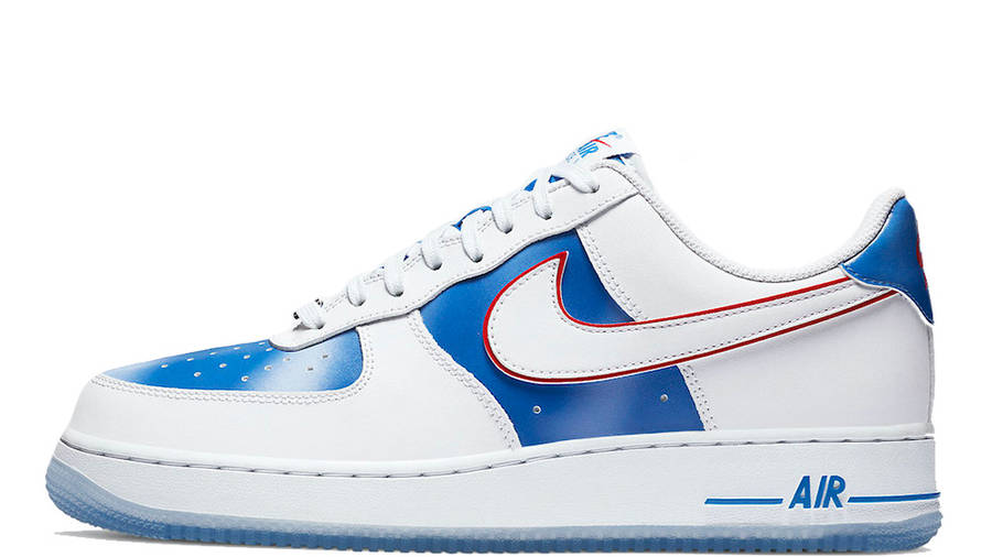 red and blue air force 1