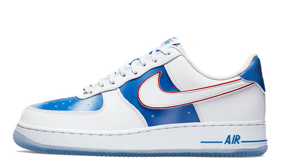 air force 1 white blue red