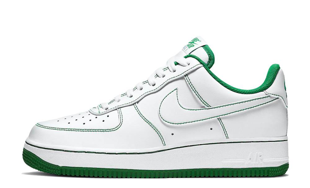 nike air force 1 green and white