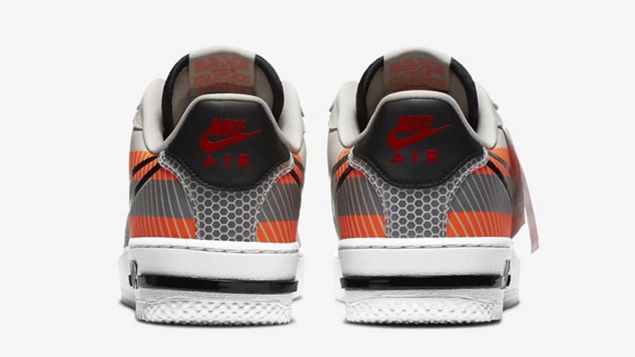 Nike Air Force 1 React 3M Grey Orange Back