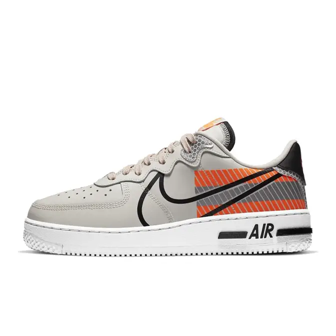Nike Air Force 1 React 3M Grey Orange | Where To Buy | CT3316-002