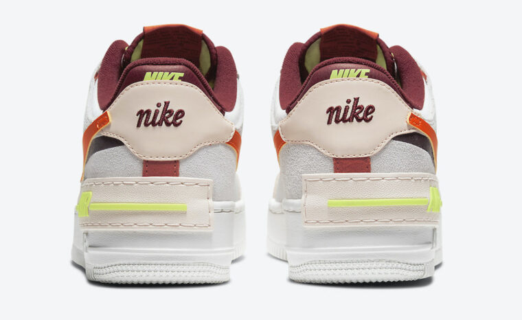 Nike Air Force 1 Shadow Team Red Cream Volt
