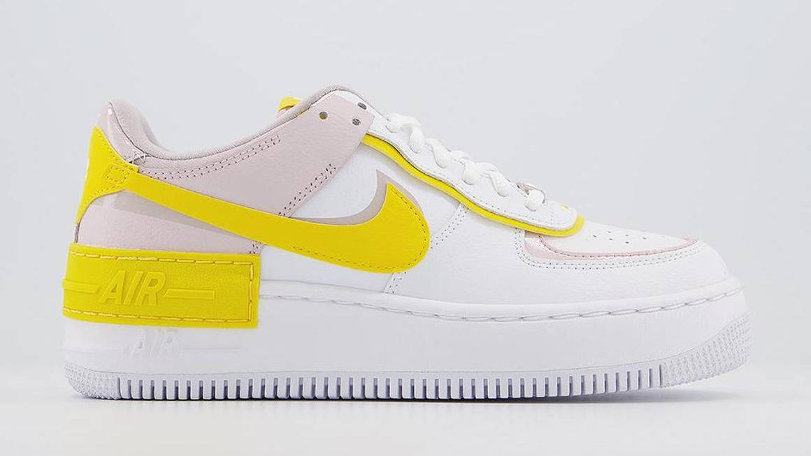 nike air force 1 shadow white and yellow trainers