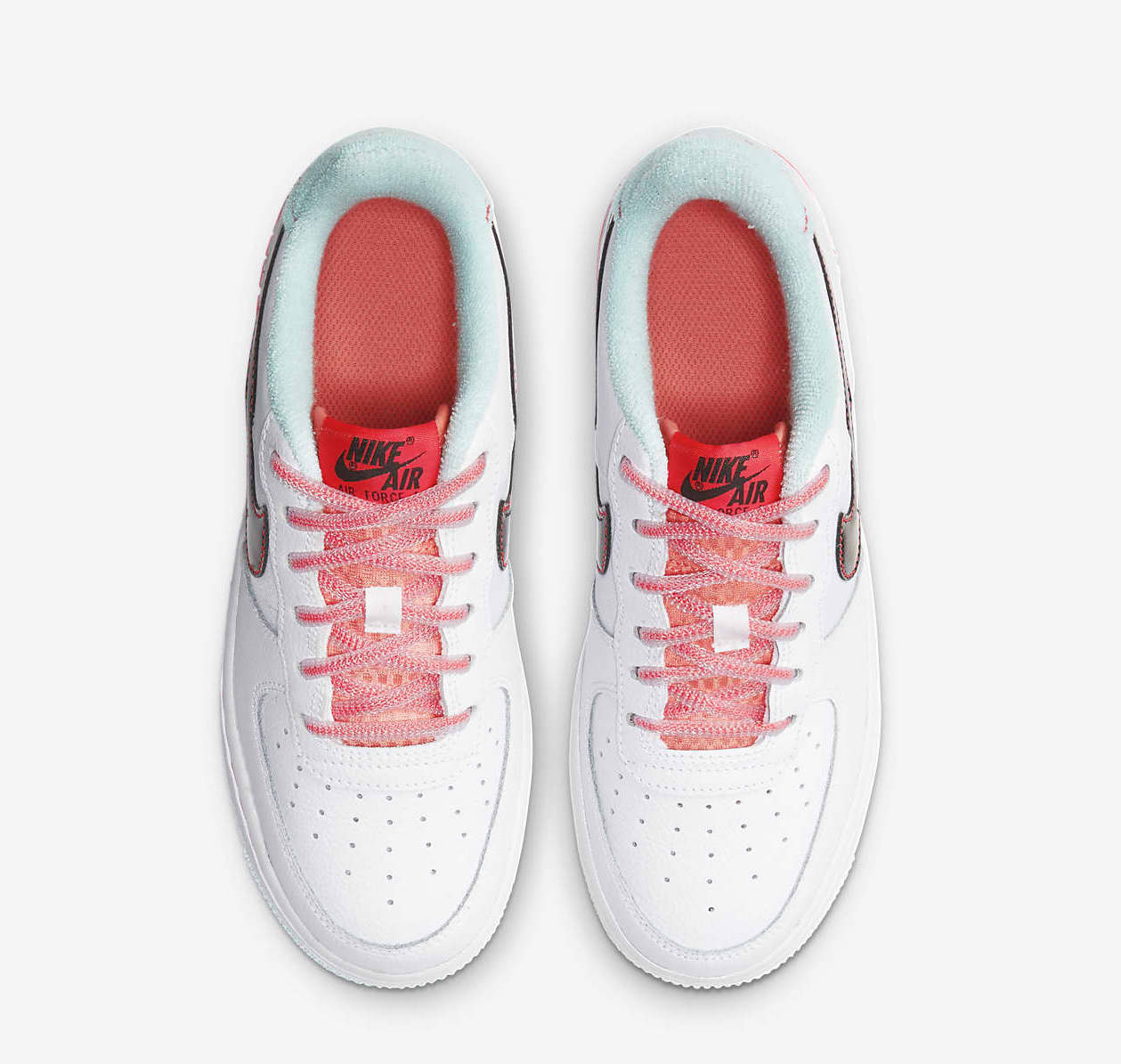 Nike Air Force 1 White Atomic Pink Laser Crimson