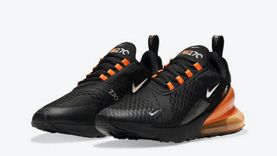 mens nike air max 270 black and orange