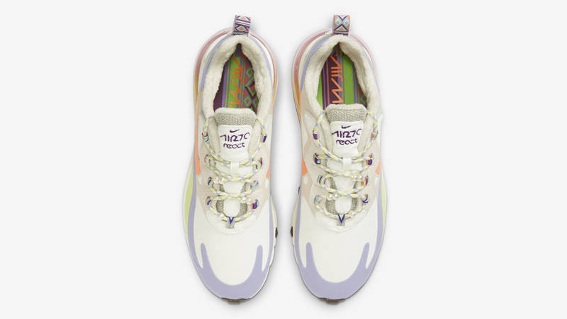 Nike Air Max 270 React Cream Purple Orange