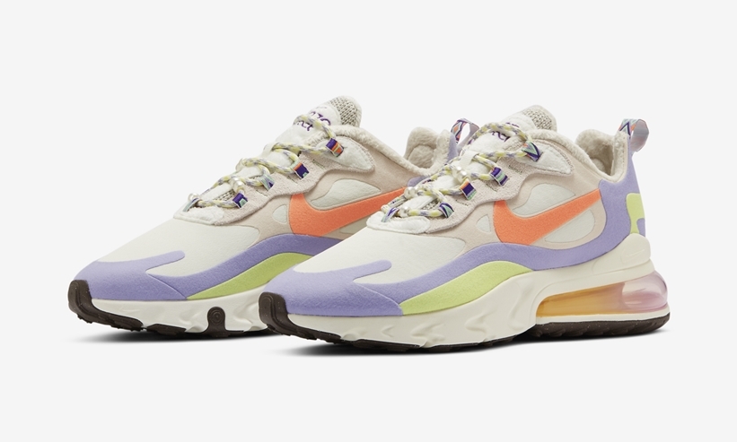 Nike Air Max 270 React Cream Purple Volt