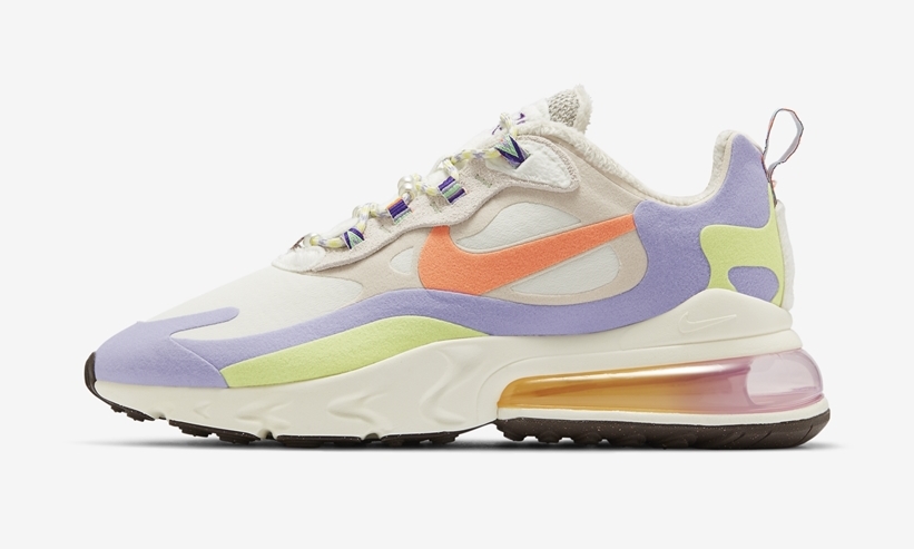 Nike Air Max 270 React Cream Purple Volt.