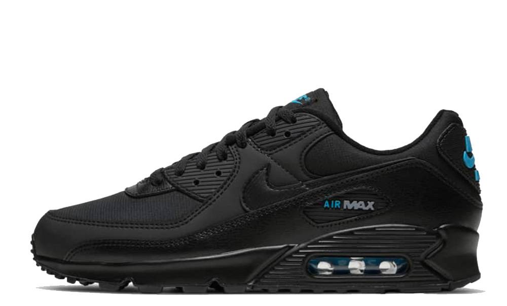 black and blue air max 90s