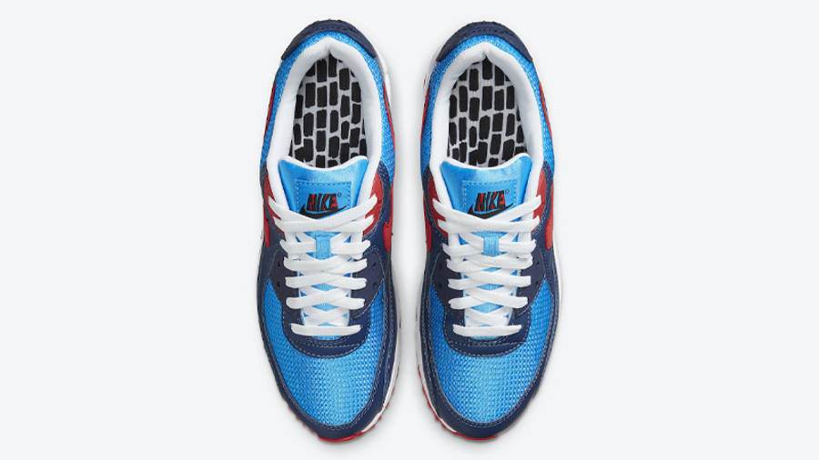 nike air max 90 blue red