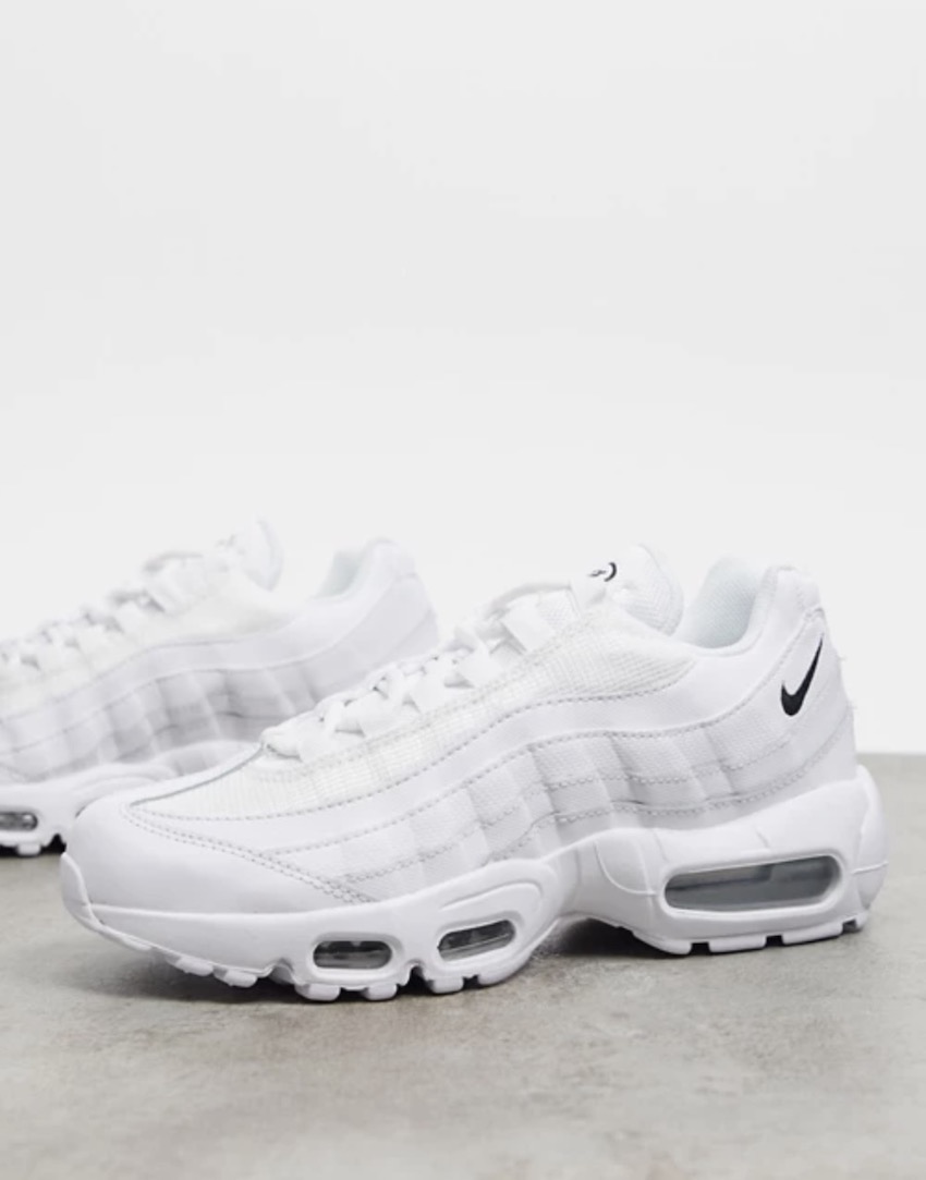 Nike Air Max 95 trainers in triple white