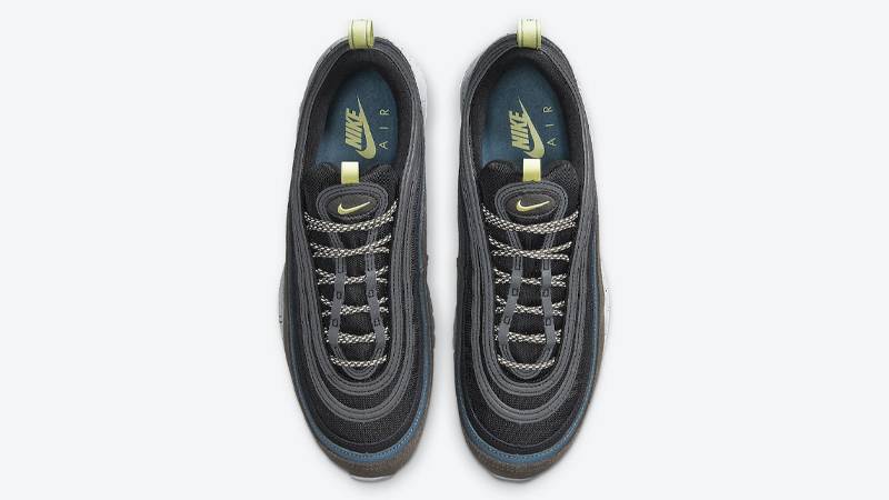 Nike Air Max 97 Black Blue Olive Yellow Middle