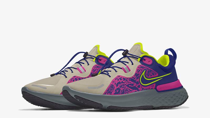Nike React Miler Shield By You Tan Multi Front