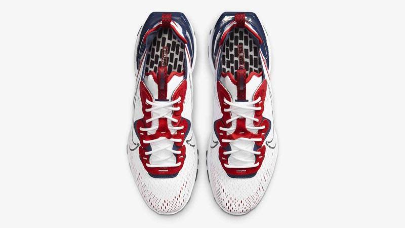 Nike React Vision White Navy Red Middle