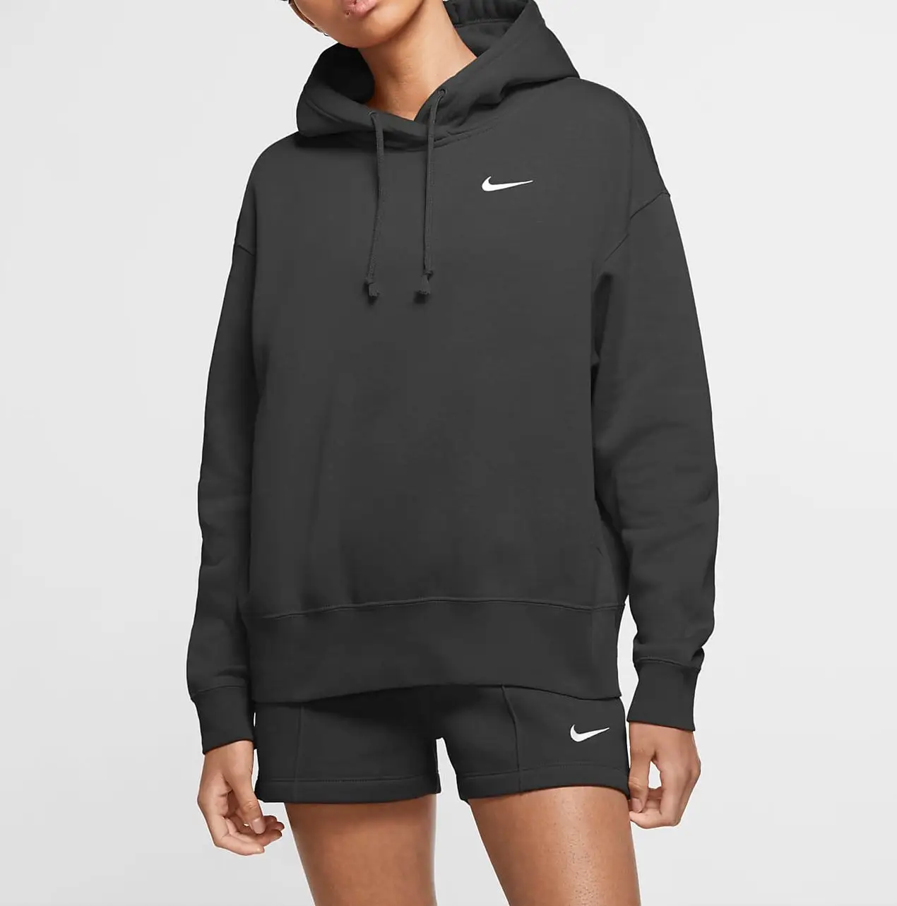 Nike Sportswear Fleece Hoodie Black White