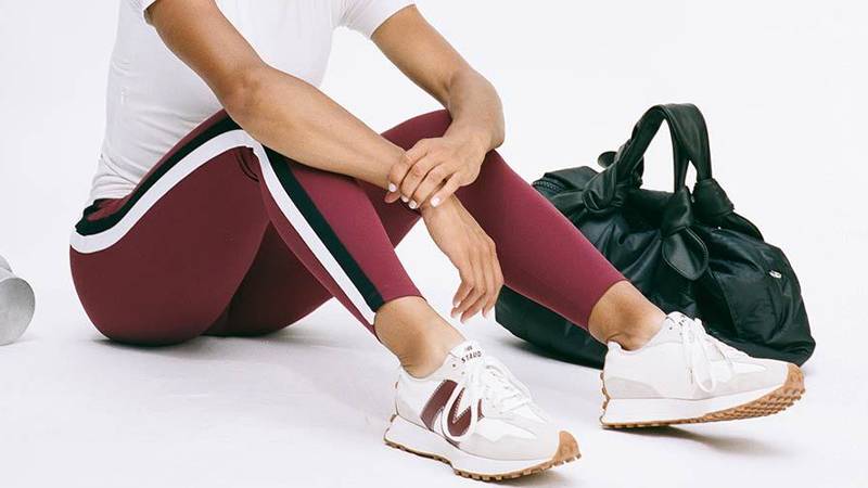 New Balance x STAUD - Athletic Legging - Burgundy - Size XL