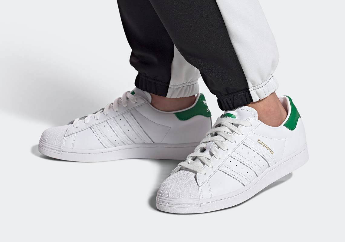 adidas gazelle silver green womens SUPERSTAR XLG SHOES - Cloud White / Collegiate Green / Green  bCODE