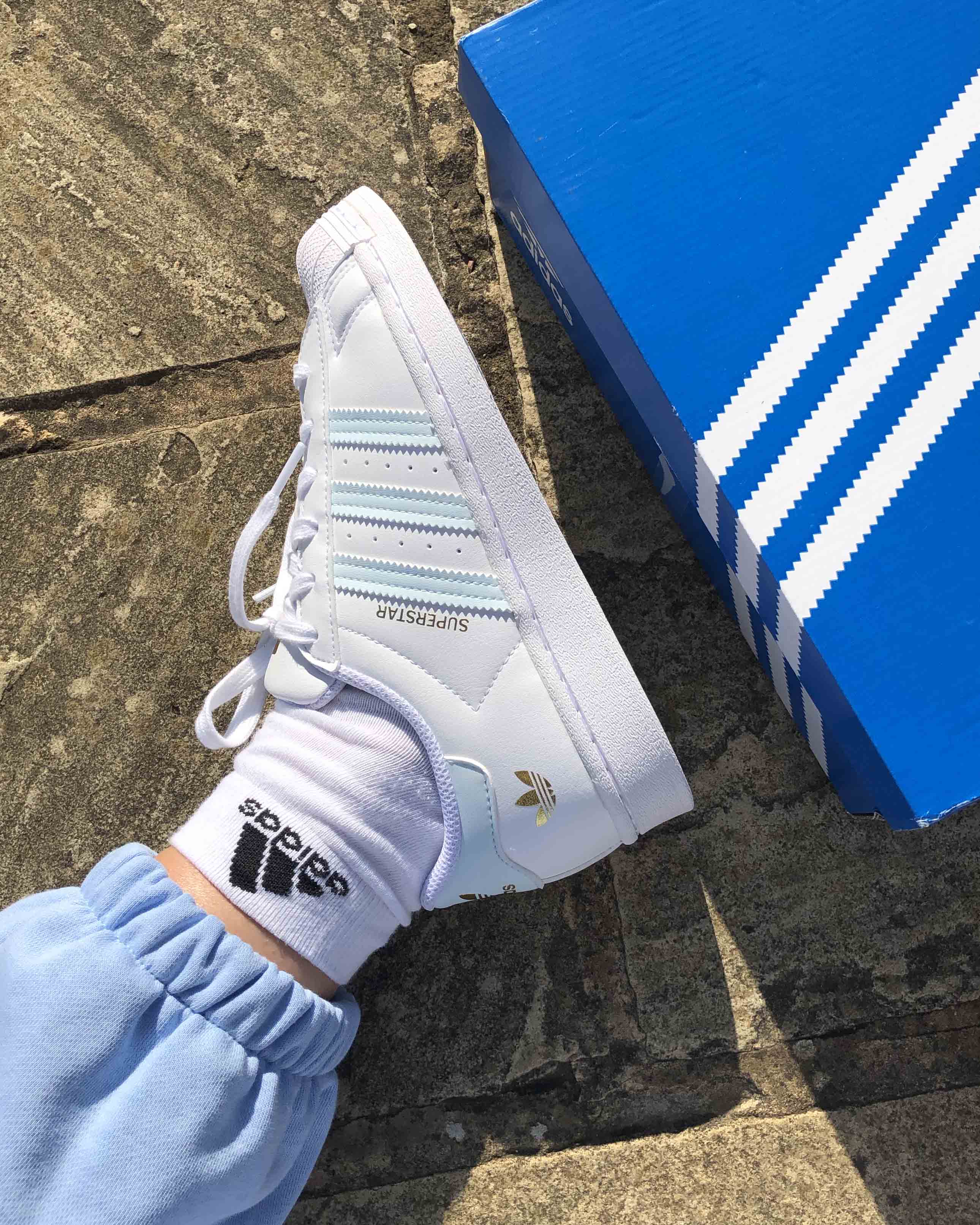adidas Superstar White Blue 2