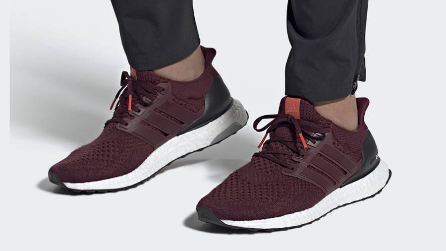 maroon and white ultra boost