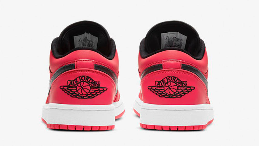 air jordan 1 low pink red black heel shot air jordan 1 low pink red black heel shot