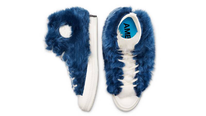AMBUSH x Converse Chuck 70 Fuzzy Hi Navy Blue Middle