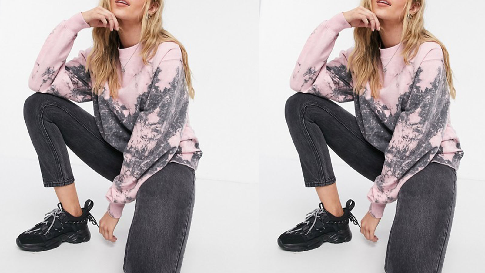 asos bleach dye sweatshirt