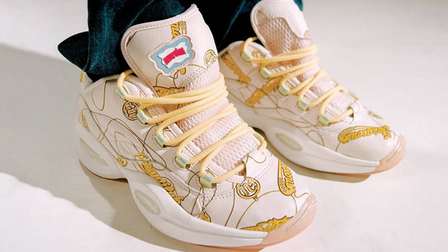yellow and white reebok question
