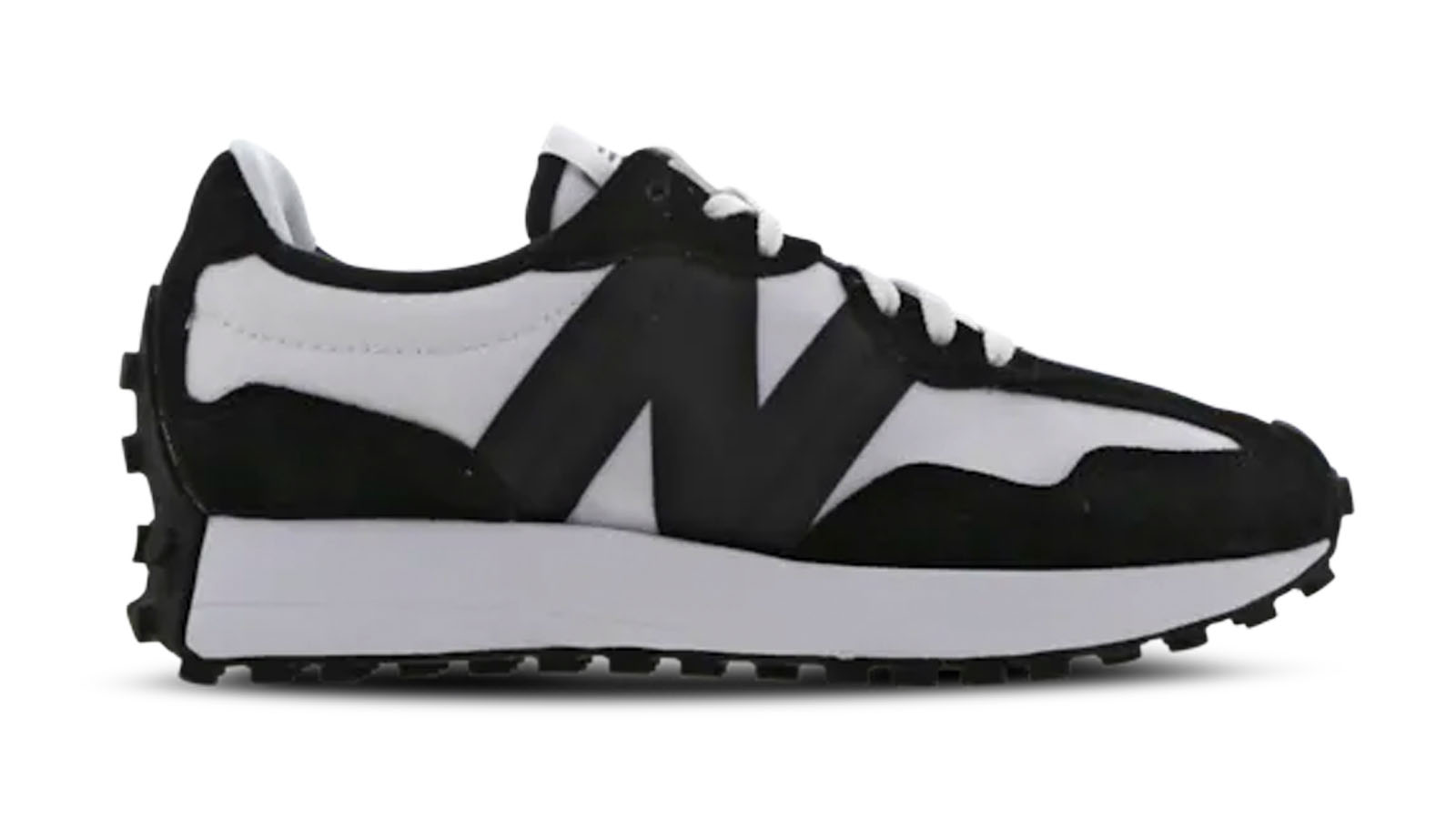 black and white new balance 327