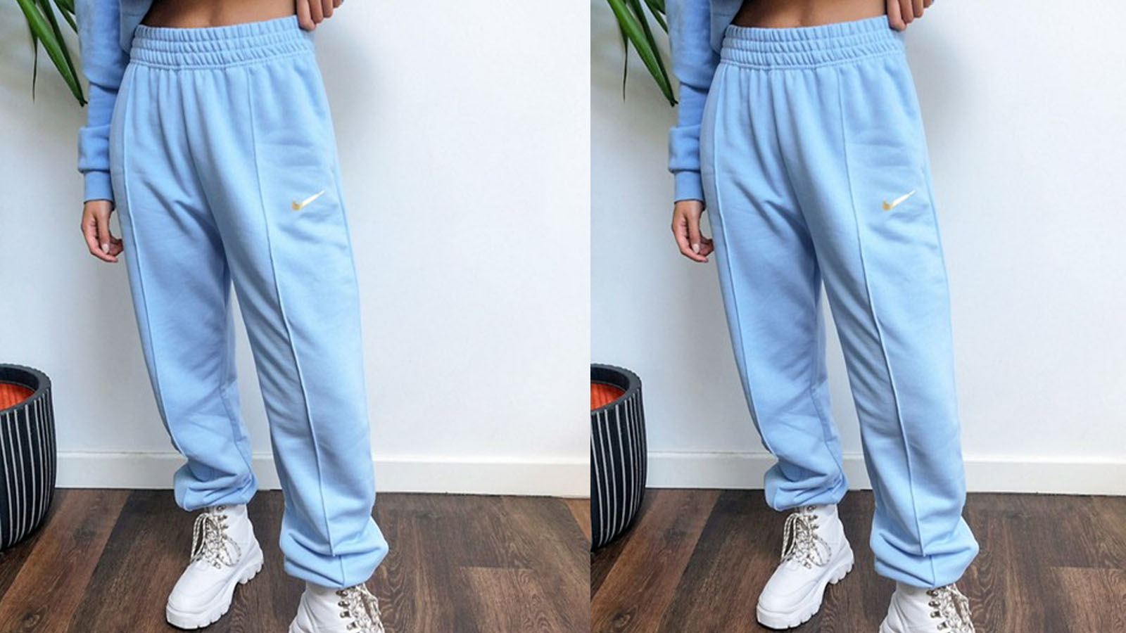 blue joggers