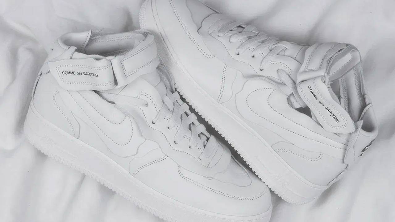 The COMME des GARÇONS x Nike Air Force 1 Mid is Dropping This Month