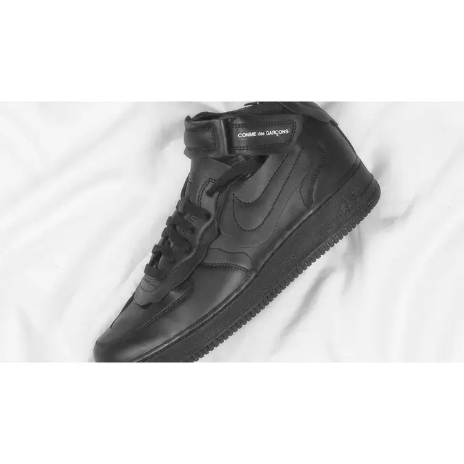 Nike air force 1 mid comme des garcons black sale