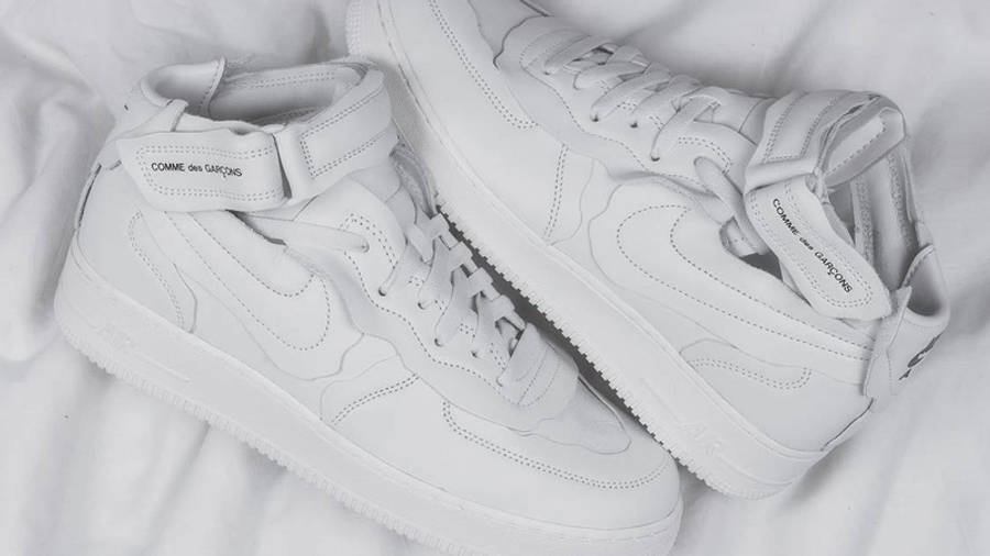 Ten years marble isolation Comme des Garcons x Nike Air Force 1 Mid White | Where To Buy | DC3601-100  | The Sole Supplier