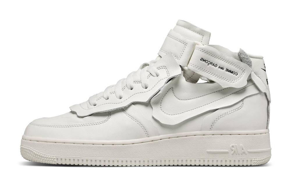Comme des Garcons x Nike Air Force 1 Mid White | Where To Buy