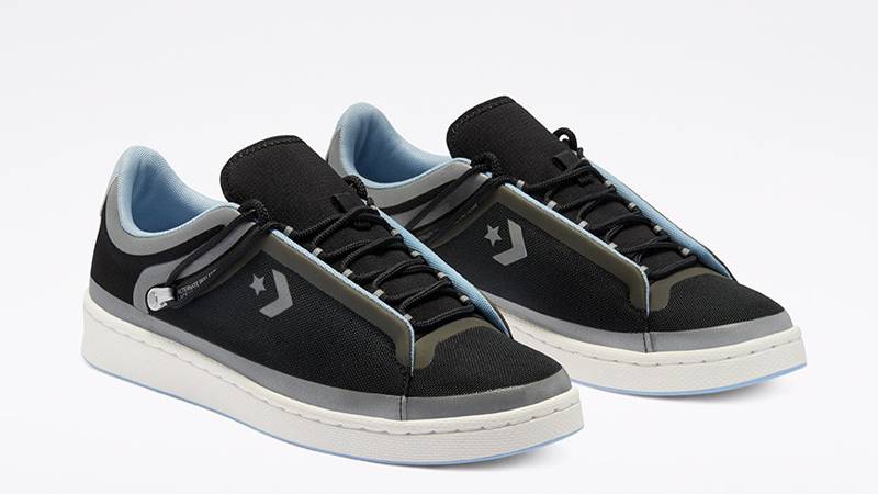 Converse Pro Leather Low Fuse Tape Black Egret Front