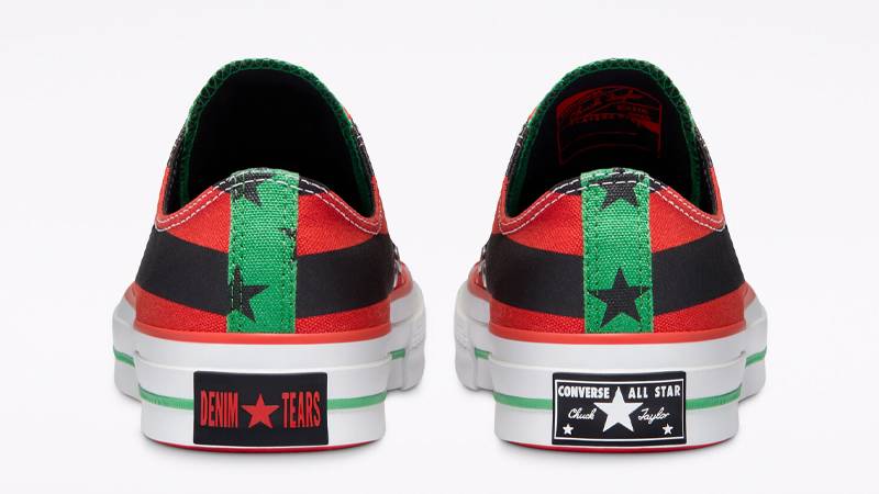 Denim Tears x Converse Chuck 70 Low Black Red Back