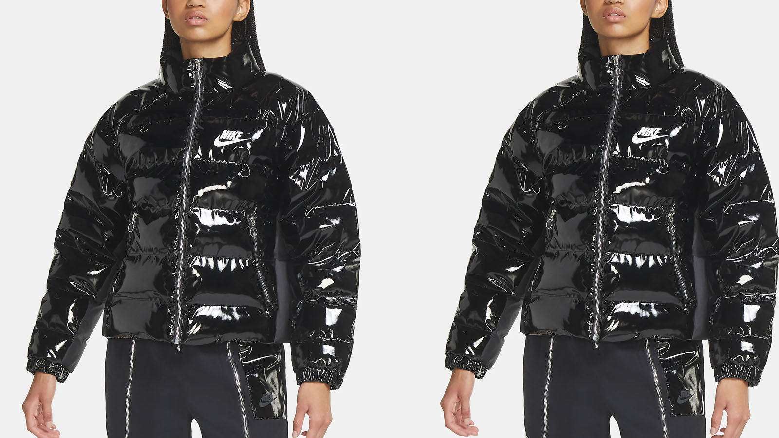 glossy nike puffer