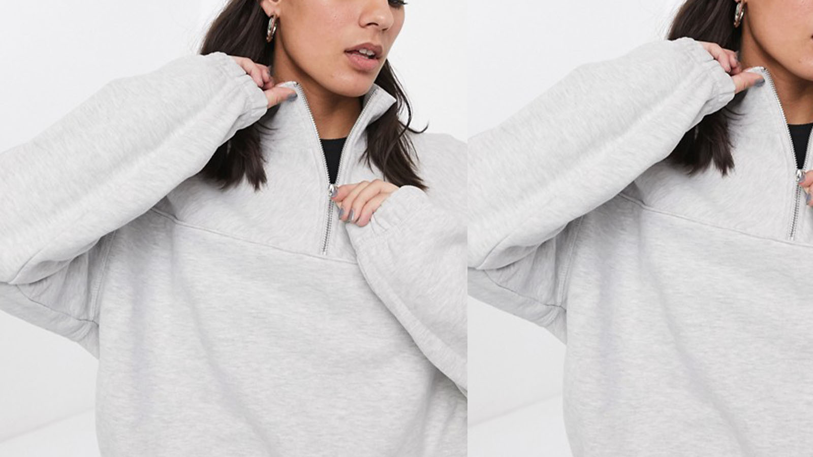 half zip sweatshirt