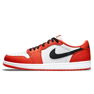 Orange and white on sale jordan 1