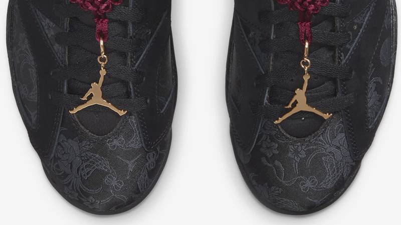 Jordan 6 Singles Day Black Closeup
