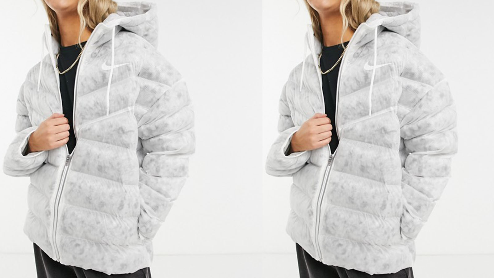marble puffer jacket