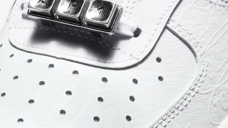Nike Air Force 1 Low Toll Free White Closeup