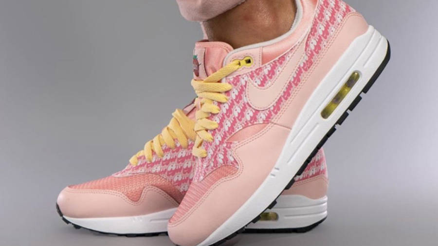 Nike Air Max 1 Strawberry Lemonade On Foot Side